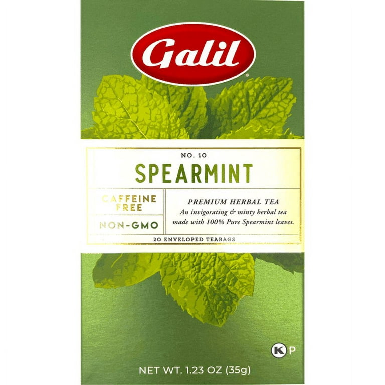 Spearmint Herbal Tea | 20' Tea Bags | 1.23 oz | Gallil