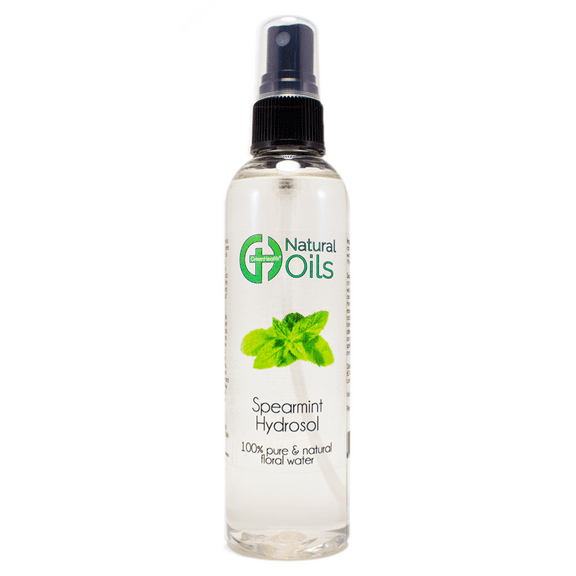 Spearmint Hydrosol - 4 fl oz - Clear Plastic Bottle w/ Black Spray Cap