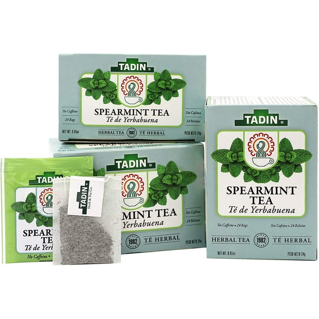 Spearmint Tea, Helps Relieve Stomach Pain and Indigestion, 24 unt (Pack