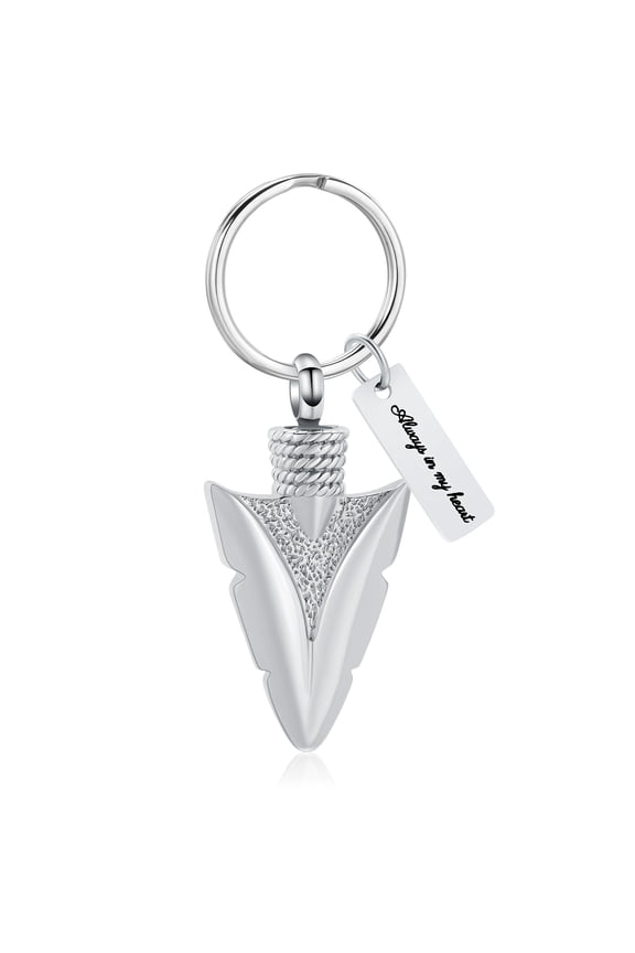 Spearpoint Arrowhead Cremation Urn Keychain for Ashes Ashes Keepsake Memorial Jewelry Cremation Keychain for Women Men