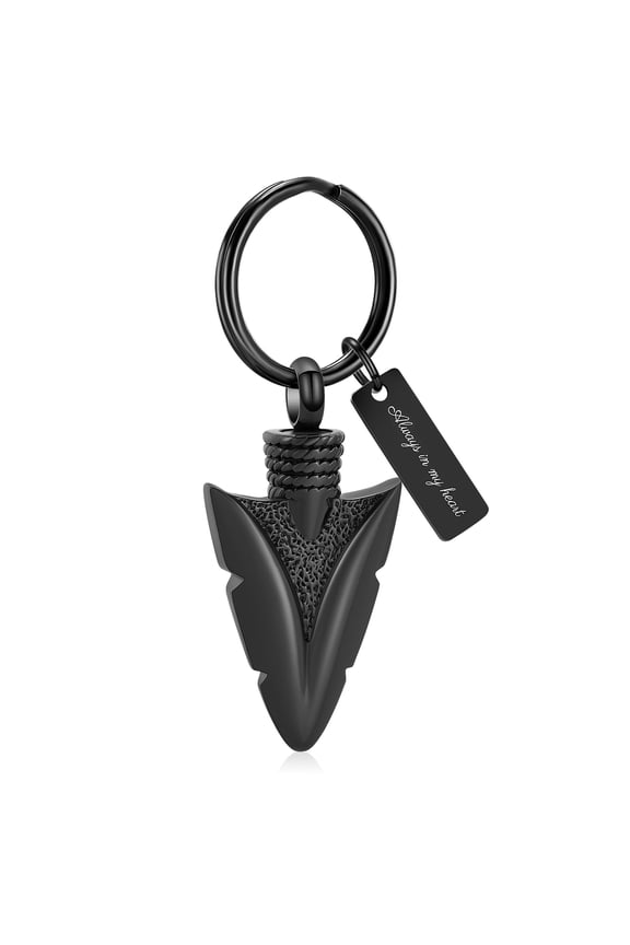Spearpoint Arrowhead Cremation Urn Keychain for Ashes Ashes Keepsake Memorial Jewelry Cremation Keychain for Women Men