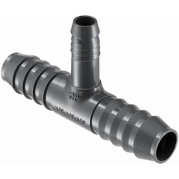 Spears 1401 PVC Barbed Reducing Tee (10, 3/4" x 3/4" x 3/8")