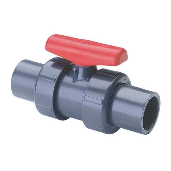 Manual 2-Way Ball Valve,Socket,PVC 3622R-007