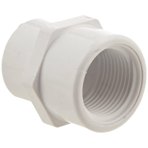 Spears 430 Series PVC Pipe Fitting, Coupling, Schedule 40, 3/4" x 1/2" NPT Female 3/4" x 1/2"