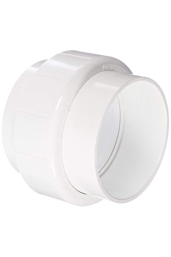 Spears 457 Series PVC Pipe Fitting, Union with Buna O-Ring, Schedule 40, 6" Socket