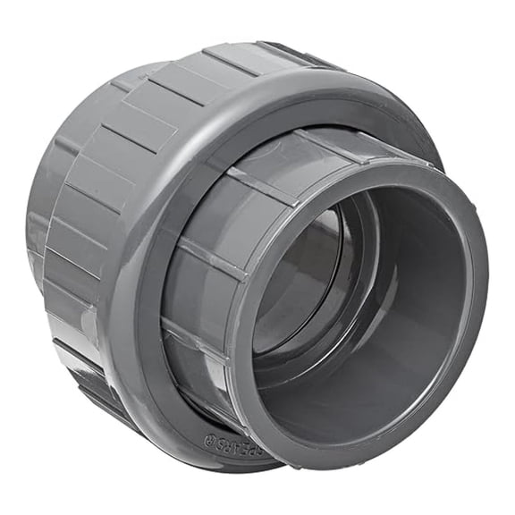 Spears 897 Series PVC Pipe Fitting, Union with EPDM O-Ring, Schedule 80, 1-1/2" Socket