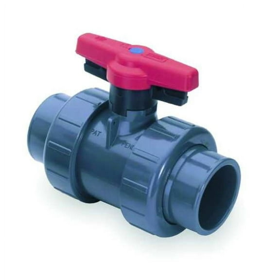 Spears 1-1/4" Socket PVC Ball Valve Inline True Union 1829-012