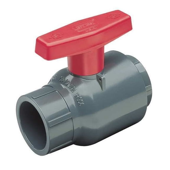 Spears 1/2" Socket PVC Compact Ball Valve Inline 2122-005