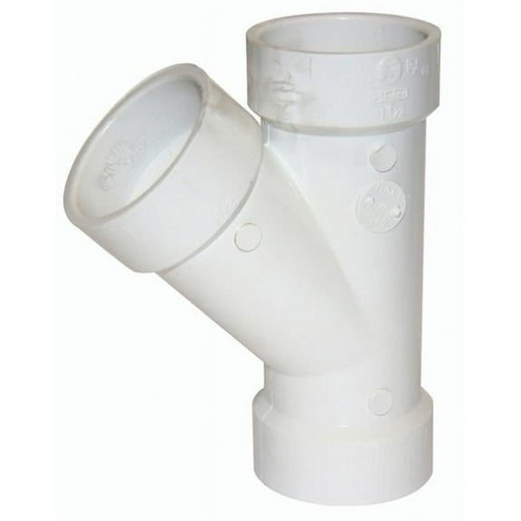 Spears Manufacturing P601-257BC Wye 45 deg 2 x 1.5 x 2 in. PVC Dwv Pipe