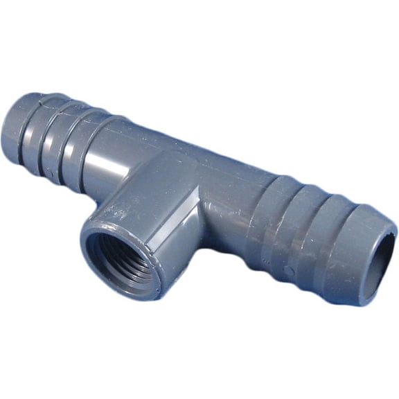 Spears PVC Insert Tee (1" barb x 1" barb x 1/2" FIPT)(1402-130)