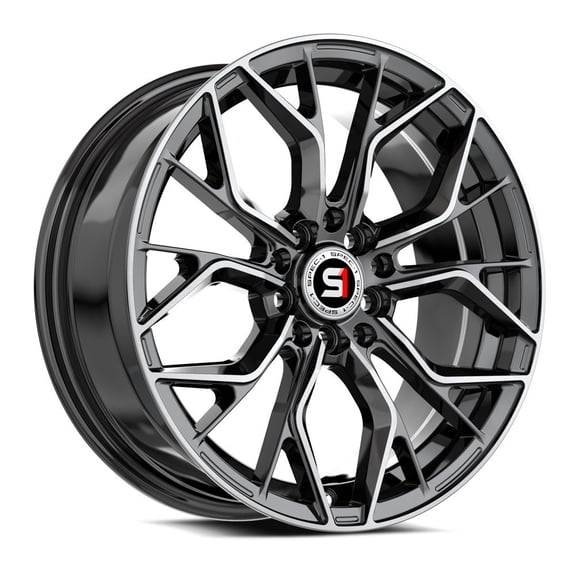 Spec-1 SP-76 4x100/4x114.3 16x6.5 +20 Gloss Black & Machined