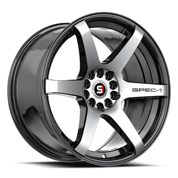 Spec-1 SPT-32 5x105/5x114.3 17x8 +42 Gloss Black & Machined