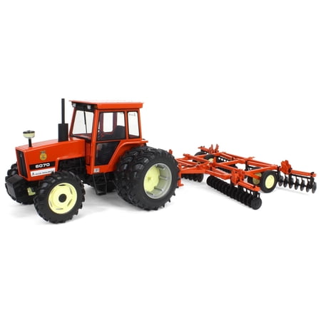 Spec Cast 1/16 Allis Chalmers 6070 FWA Tractor with Rear Duals & Orange Wing Disc, 2024 Iowa FFA Limited Edition Cust-2118