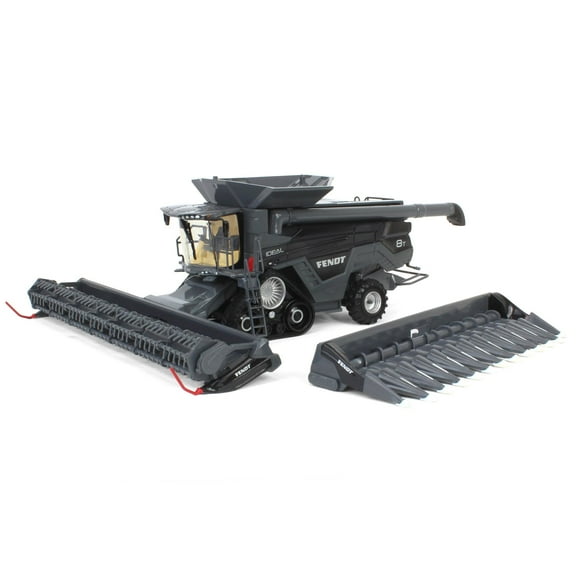 Fendt Ideal 8T Combine with Grain Head and 12 Row Corn Head Half-Track Gray 1/64 Diecast Model by SpecCast