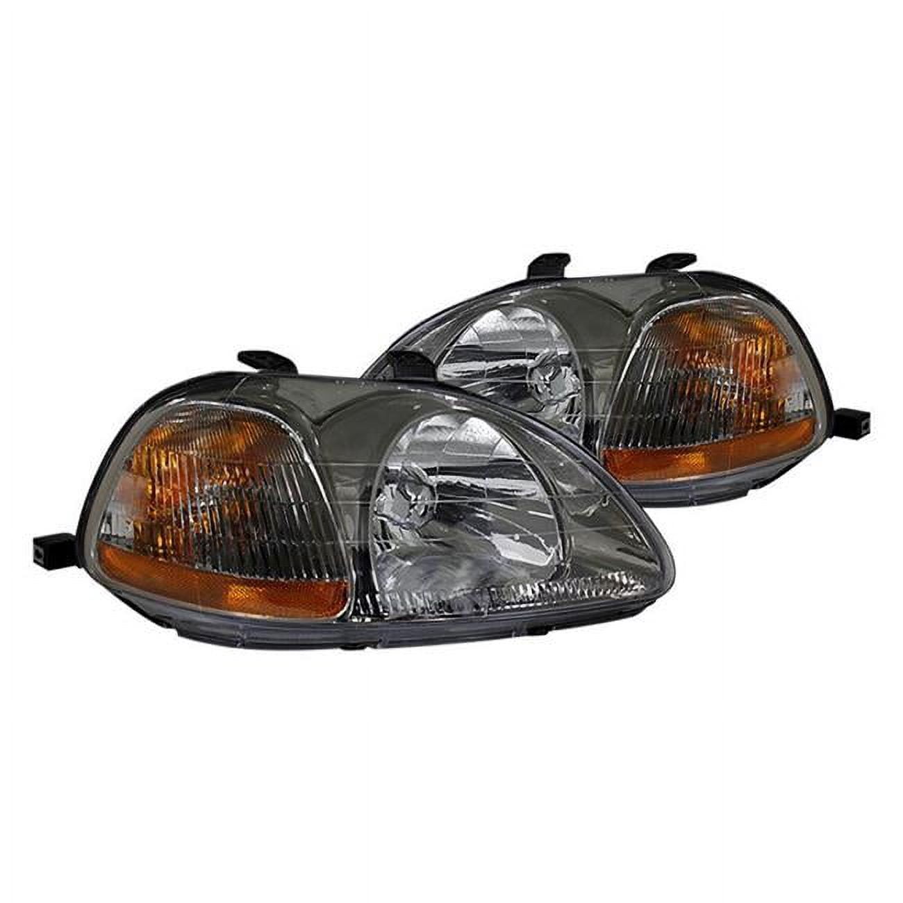 Spec-D 2LH-CV96G-V2-RS 96-98 Honda Civic JDM Headlights - Smoke ...