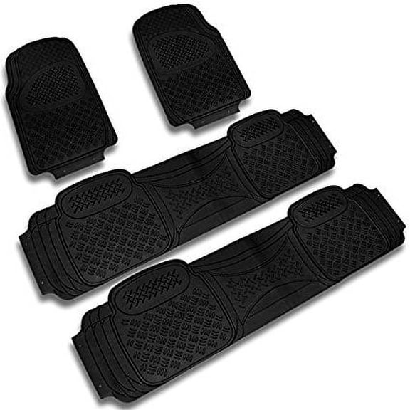 Spec-D MAT-4001BLK Black All Weather Floor Mats 4pcs