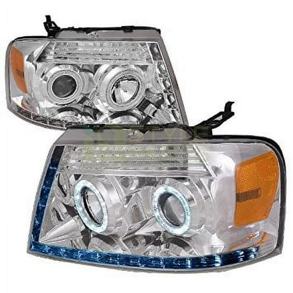 Spec-D Tuning 04-08 Ford F150 R8 Style Projector Headlight Chrome