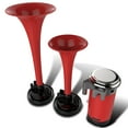 thumbnail image 1 of Spec-D Tuning 115Db Red Air Horn 12V Dual Trumpet W/Compressor Kit, 1 of 7