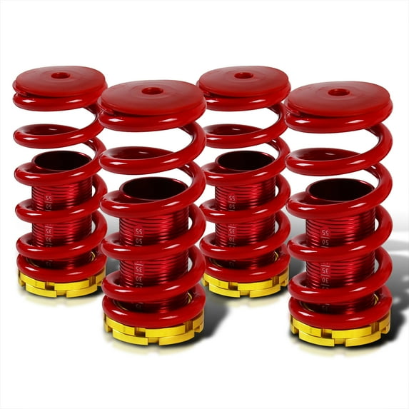 Spec D Tuning 1988-2000 Civic CRX Coilover Springs with Scale - Red