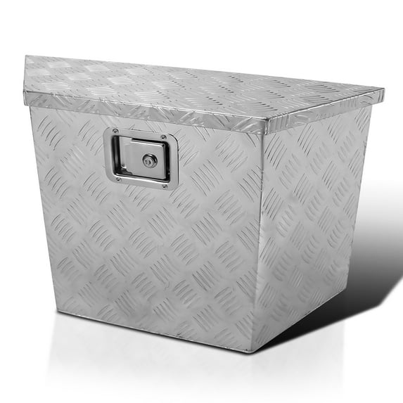 Spec-D Tuning 28"/15" Heavy Duty Aluminum Tool Box Truck Pickup Trailer Storage w/Lock + Keys