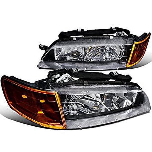 Spec-D Tuning 2LCLH-ACD94JM-RS Honda Accord Dx Lx Ex Headlights w/ Amber Corner Lights Black