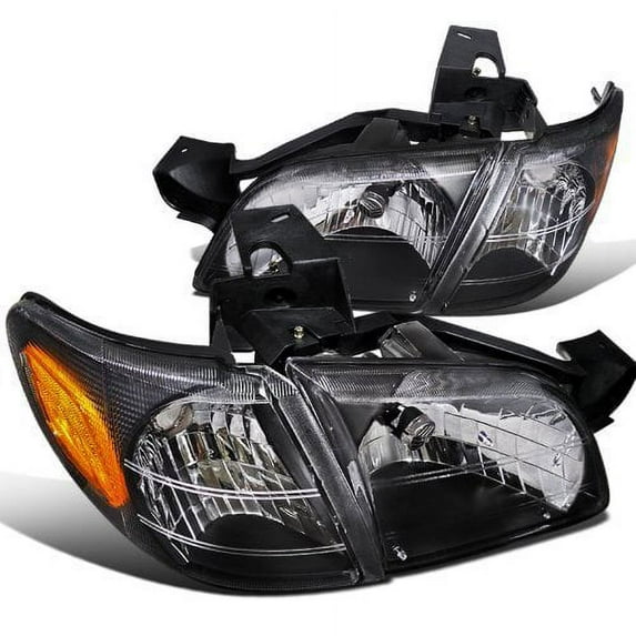 Spec-D Tuning 2LCLH-VENT97JM-RS Chevy Venture/ Pontiac Trans Am Headlights W/ Corner Lamps Black