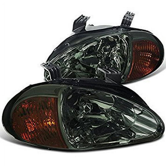 Spec-D Tuning 2LH-DEL93G-EU For Honda Del Sol Smoke Headlights w/ Built-in Amber Corner Lamps