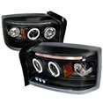 thumbnail image 1 of Spec-D Tuning 2LHP-DAK05JM-TM Dodge Dakota Dual Halo Led Projector Black Head Lights Pair, 1 of 2