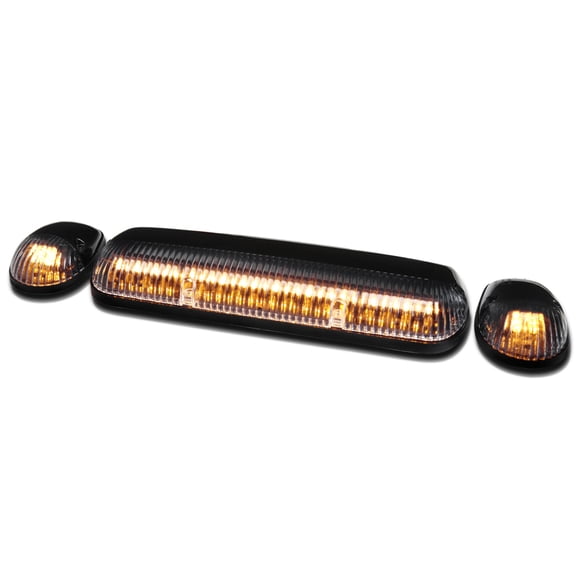 Spec-D Tuning 3 Piece Set Clear Lens Yellow Amber Led Cab Roof Top Running Lights