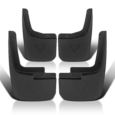 Spec-D Tuning 4 piece Splash Guard Mud Flaps w/ Wheel Lip Front + Rear Compatible with Ford F150 2015-2018