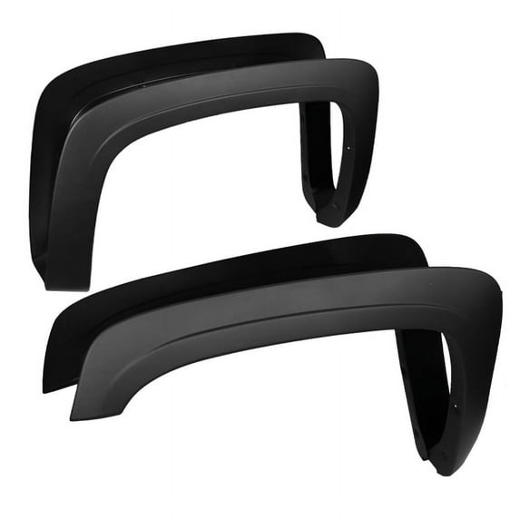 Spec-D Tuning Black Fender Flares Compatible with 2007-2013 Chevy Silverado 1500 2500HD 3500HD Fleetside, Front + Rear, Left + Right Pairs