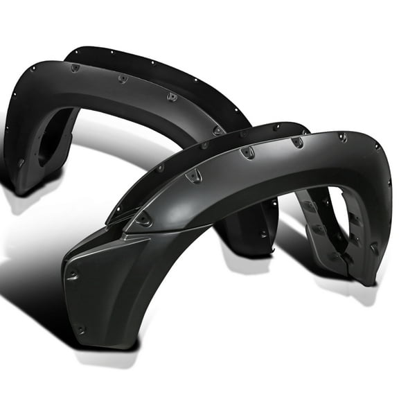 Spec-D Tuning 4PC Front + Rear Pocket Style Bolt On Rivet Fender Flares Smooth Compatible with 2012-2015 Toyota Tacoma