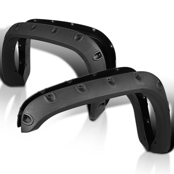 Spec-D Tuning 4PC Front + Rear Rugged Texture Pocket Style Fender Flares Compatible with 1994-2001 Dodge Ram 1500 2500 3500