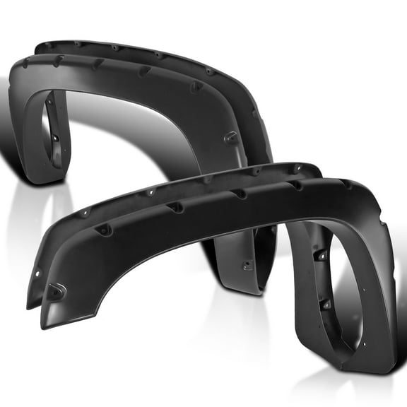 Spec-D Tuning 4PC Front + Rear Smooth Paintable Pocket Rivet Style Fender Flares Compatible with 1999-2007 Chevy Silverado