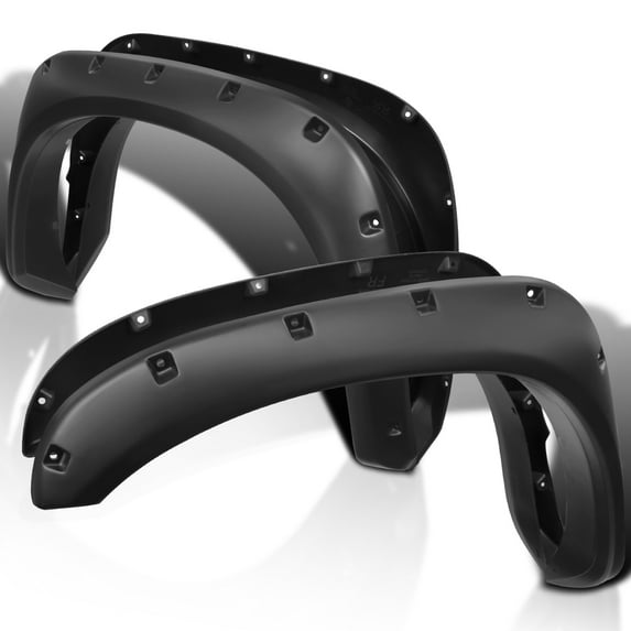 Spec-D Tuning 4PC Front + Rear Smooth Pocket Rivet Fender Flares Compatible with 2002-2008 Dodge Ram 1500, 2003-2009 Ram 2500 3500