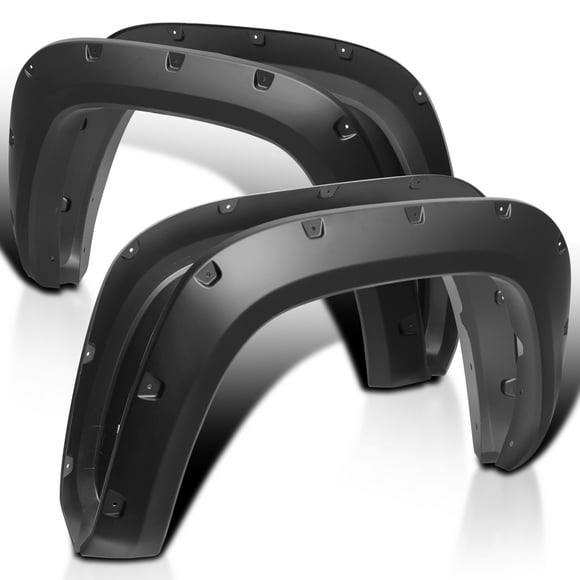 Spec-D Tuning 4PC Front + Rear Smooth Rivet Bolt On Pocket Style Fender Flares Compatible with 2022-2024 Toyota Tundra