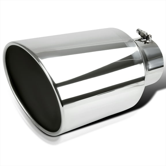Spec-D Tuning 5"Inlet/8" Outlet Chrome Stainless Steel Truck Bolt-On Exhaust Muffler Tip Fits select: 2007-2009 FORD F150, 2007-2009 CHEVROLET SILVERADO