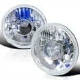 thumbnail image 1 of Spec-D Tuning 7" Inch Round Chrome Projector Headlights Compatible with Most Vehicles Equipped w/ 7" Round Headlights, Left + Right Pair Headlamps Assembly, 1 of 7