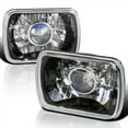 thumbnail image 1 of Spec-D Tuning 7X6 Square Black Housing Clear Lens Projector Headlights Head Light Assembly Fit For Most Vehicle Equipped 7"X6" Headlights, Left + Right Pair Headlamps Assembly, 1 of 7