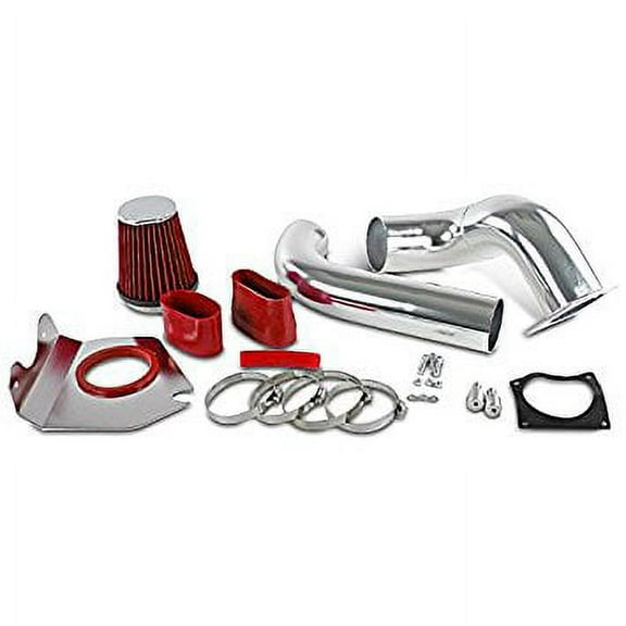 Spec-D Tuning AFC-MST96V8RD-AY Ford Mustang GT 4.6L V8 Coupe 2Dr Cold Air Intake Fan Filter Red