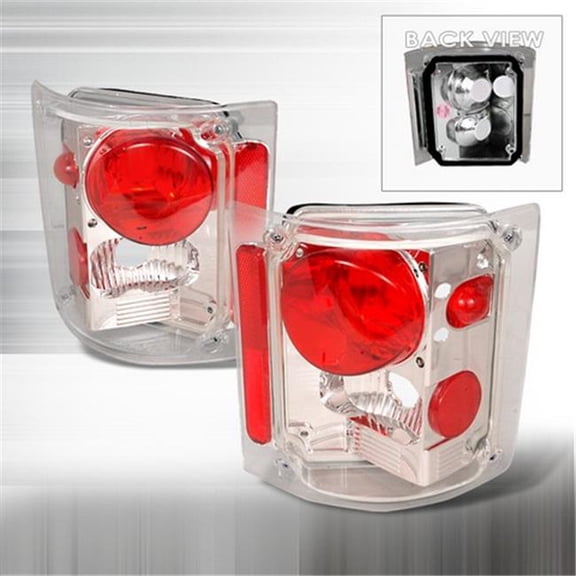 Spec-D Tuning  Altezza Tail Lights for 73 to 87 Chevrolet C10, Chrome - 10 x 12 x 18 in.