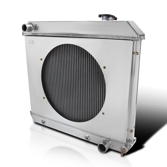 Spec-D Tuning Aluminum Cooling 3 Row Radiator with Fan Shroud Compatible with 1963-1966 Chevrolet C/K C10 C20