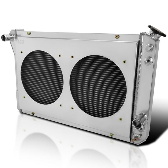 Spec-D Tuning Aluminum Cooling 3 Row Radiator with Fan Shroud Compatible with 1982-1992 Chevrolet Camaro V8