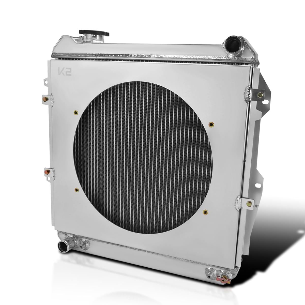 Spec-D Tuning Aluminum Cooling 3 Row Radiator with Fan Shroud ...