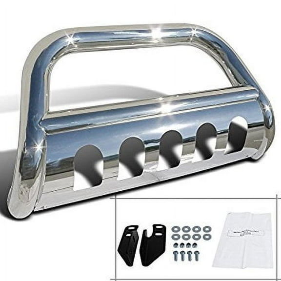 Spec-D Tuning BBF-WRG07A-HK Jeep Wrangler JK 1PC Texture Black Steel Front Bumper Rock Guard Bull Bar