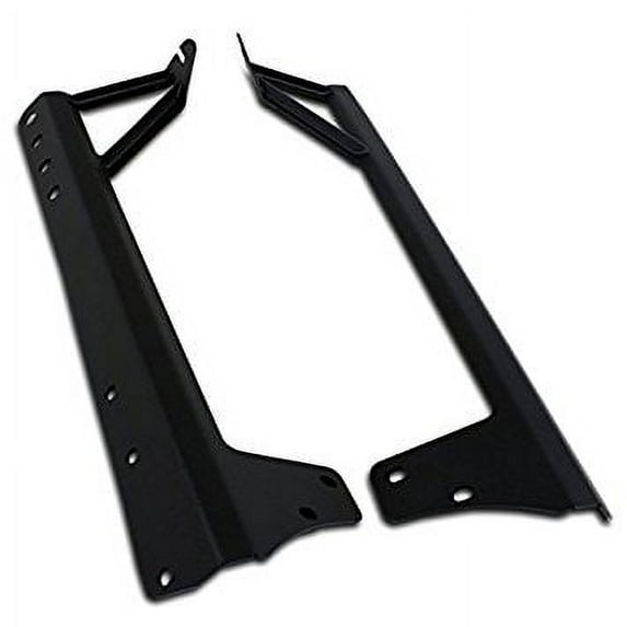 Spec-D Tuning BKTL-WRG07LG Jeep Wrangler JK Windshield Mounting Brackets for 50"/52" LED DRL Bar