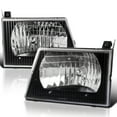 thumbnail image 1 of Spec-D Tuning Black Diamond Headlights Compatible with 1992-2006 Ford Econoline Van E150 E250 E350 E450 L+R Pair Head Light Lamp Assembly, 1 of 6