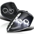 thumbnail image 1 of Spec-D Tuning Black Dual Halo LED Strip Projector Headlights Compatible with 2000-2005 Mitsubishi Eclipse, Left + Right Pair Headlamps Assembly, 1 of 7
