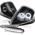 thumbnail image 1 of Spec-D Tuning Black Dual Halo Projector Headlights + 8-LED Fog Lamps Compatible with 2000-2005 Mitsubishi Eclipse Left + Right Pair Headlamps Assembly, 1 of 2