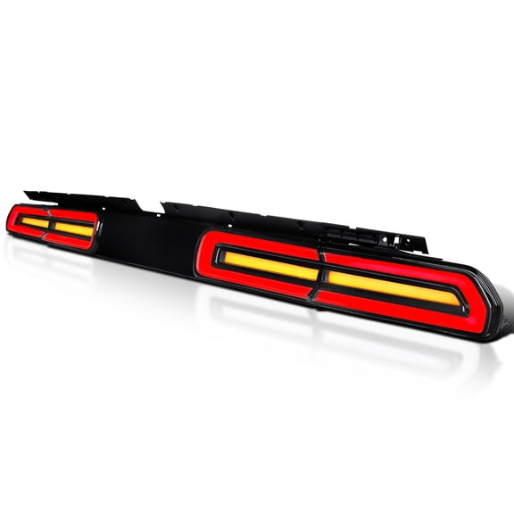 Spec-D Tuning Full LED Tail Lights w/ Sequential Signal Compatible with 2008-2014 Dodge Challenger, Left + Right + Center Piece Assembly